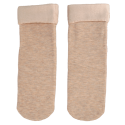 Calcetín térmico forro polar infantil, beige