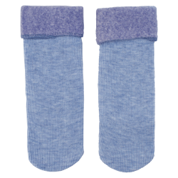 Calcetín térmico forro polar infantil, azul