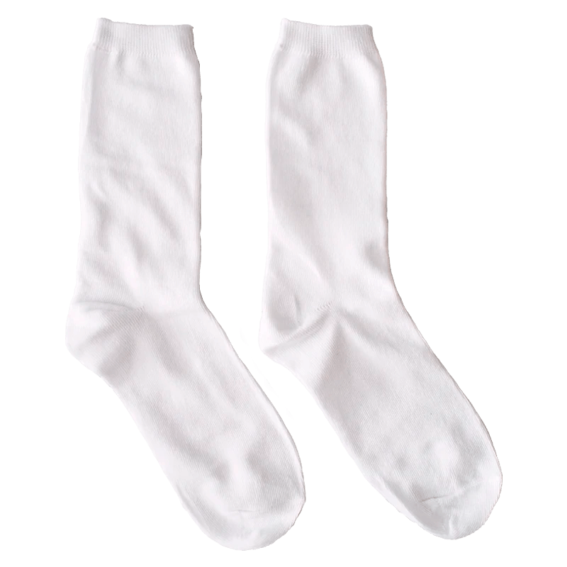 Calcetines clásicos lisos blanco