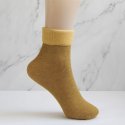 Calcetín térmico forro polar infantil, mostaza