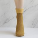 Calcetín térmico forro polar infantil, mostaza