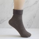 Calcetín térmico forro polar infantil, marrón