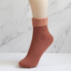 Calcetín térmico forro polar infantil, naranja