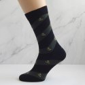 Calcetín clásico anclas con rayas, negro
