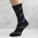 Calcetín clásico anclas con rayas, negro