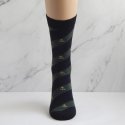 Calcetín clásico anclas con rayas, negro