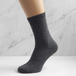 Calcetín de lana para hombre, gris oscuro