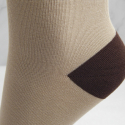 Calcetín mujer media caña bicolor, beige
