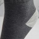 Calcetín mujer media caña bicolor, gris oscuro