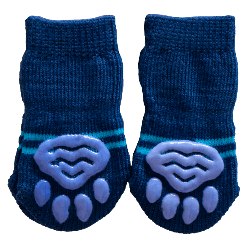 Calcetines para mascotas azul copo nieve