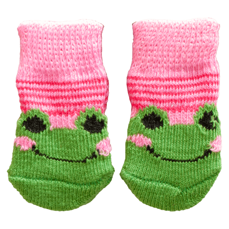 Calcetines para mascotas rosa ranas