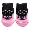 Calcetines para mascotas negro-rosa