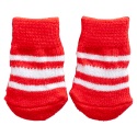 Calcetines para mascotas rojo rayas