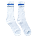 Calcetines básicos deportivos rayas unisex blanco