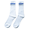 Calcetines básicos deportivos rayas unisex blanco