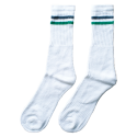 Calcetines básicos deportivos rayas unisex blanco