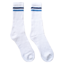 Calcetines básicos deportivos rayas unisex blanco