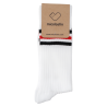 Calcetines básicos deportivos rayas unisex blanco