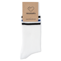 Calcetines básicos deportivos rayas unisex blanco